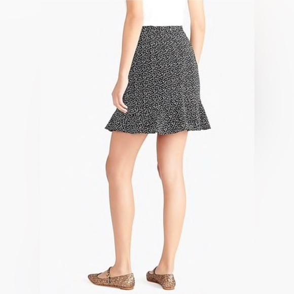 J. Crew Printed Star Black & White Ruffled Mini Skirt - Picture 10 of 10